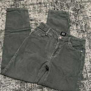 BDG Olive Corduroy Straight-Leg Pants